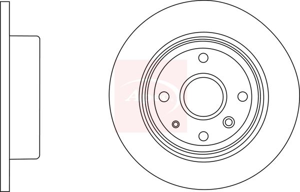 Apec 2 x Brake Disc Set Solid