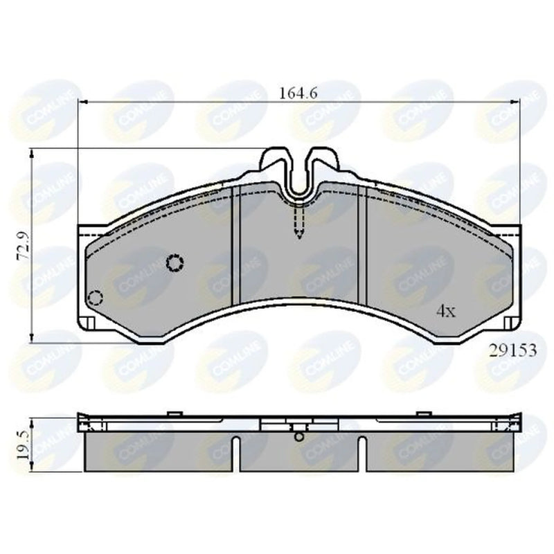 Comline 4 x Front Brake Pad Set CBP0271