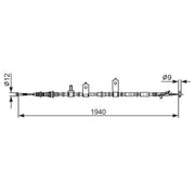 Bosch Handbrake Cable Rear 1 987 482 853