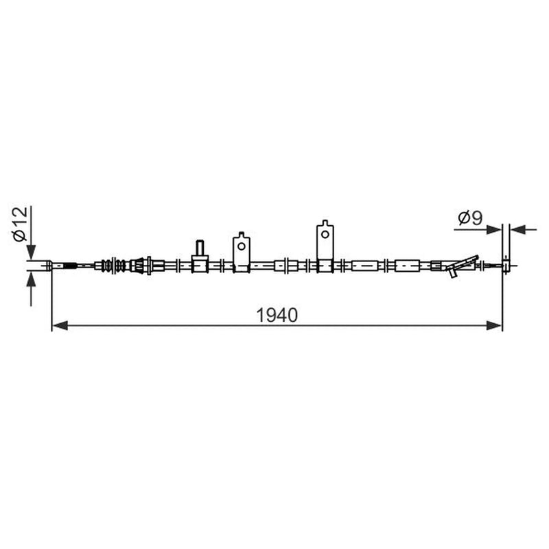 Bosch Handbrake Cable Rear 1 987 482 853