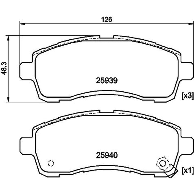 DON Front Brake Pad Set PCP2193