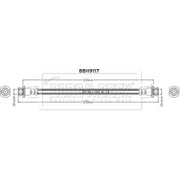 Borg & Beck Brake Hydraulic Hose Line Rear BBH9117