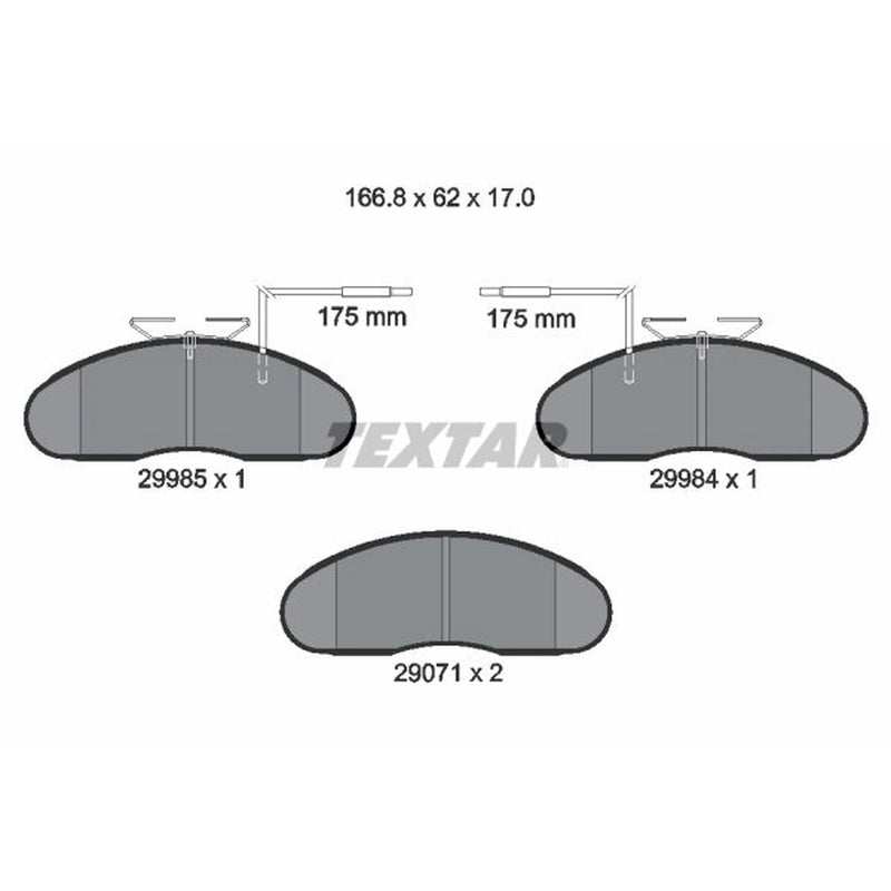 Textar Front Brake Pad Set 2998501