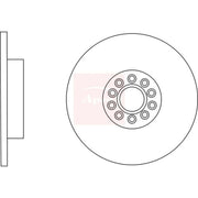 Apec 2 x Solid Rear Brake Discs DSK2953