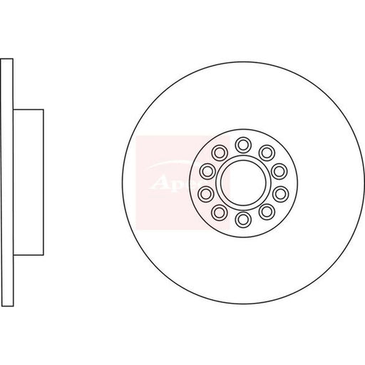Apec 2 x Solid Rear Brake Discs DSK2953