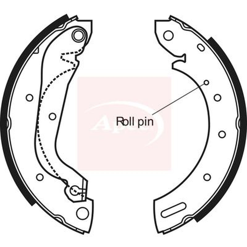 Apec Brake Shoe Set Axle Kit SHU581