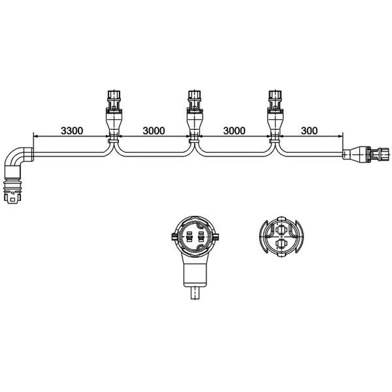 Hella Side Marker Light Connecting Cable 8KB 340 820-411