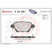 Brembo 4 x Rear Brake Pad Set P24059