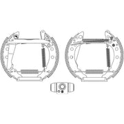Mintex Brake Shoe Set Axle Kit MSP099