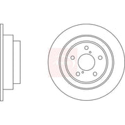 Apec 2 x Solid Rear Brake Discs DSK550