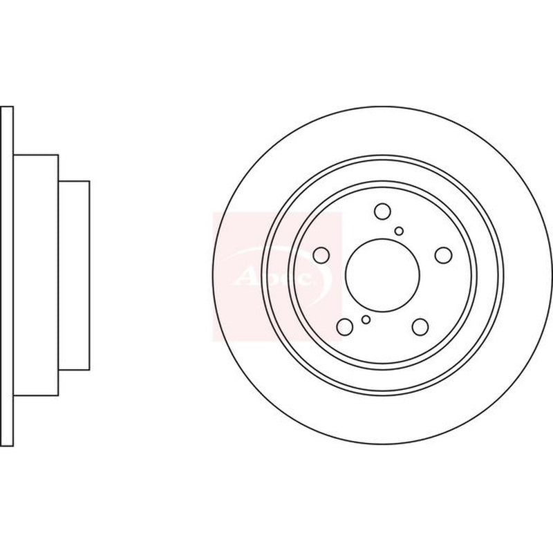 Apec 2 x Solid Rear Brake Discs DSK550