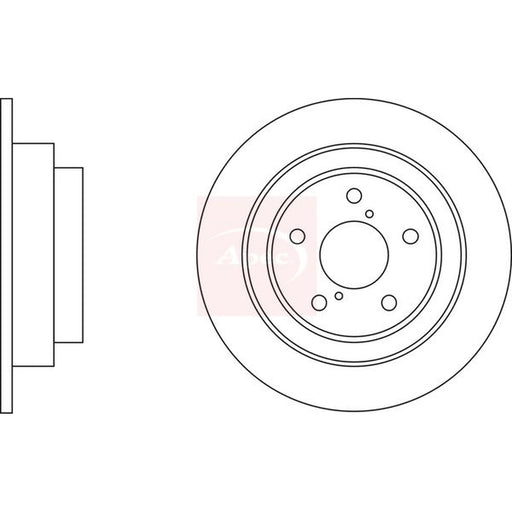 Apec 2 x Solid Rear Brake Discs DSK550