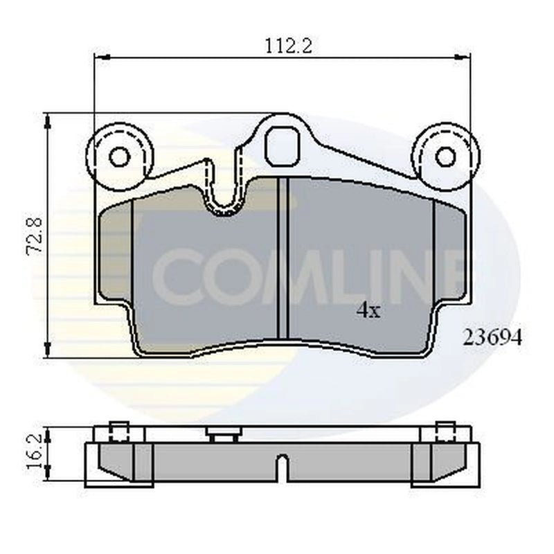 Comline 4 x Rear Brake Pad Set CBP01316