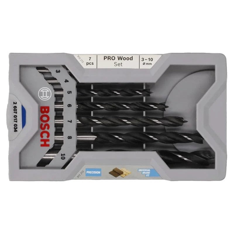 Bosch Powertool Accessories Professional Robust Line Brad Point Drill Bit Set, 7