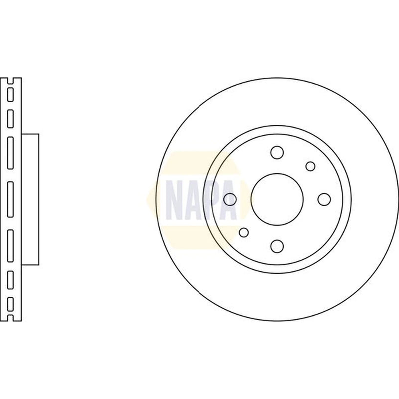 NAPA 2 x Vented Front Brake Discs NBD5370