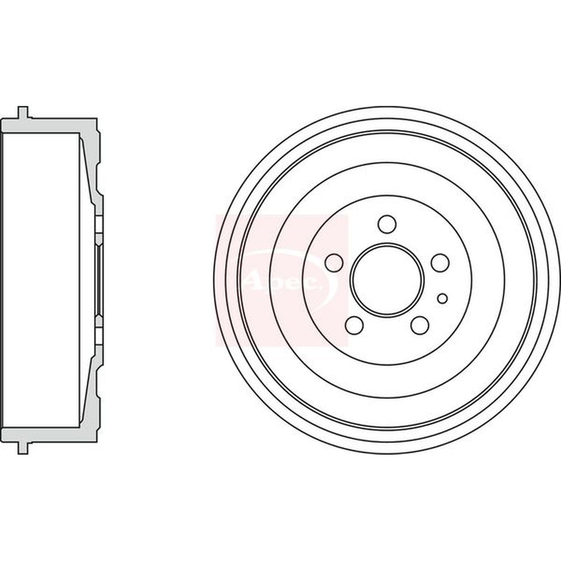 Apec Brake Drum Assembly Rear DRM9710