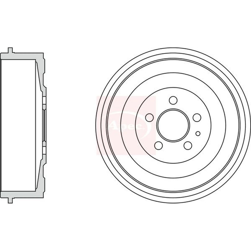 Apec Brake Drum Assembly Rear DRM9710