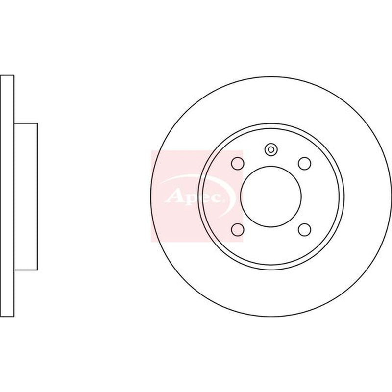 Apec 2 x Solid Front Brake Discs DSK575