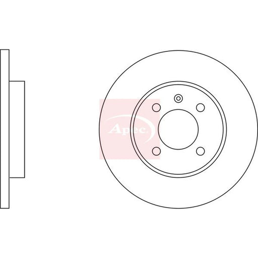 Apec 2 x Solid Front Brake Discs DSK575