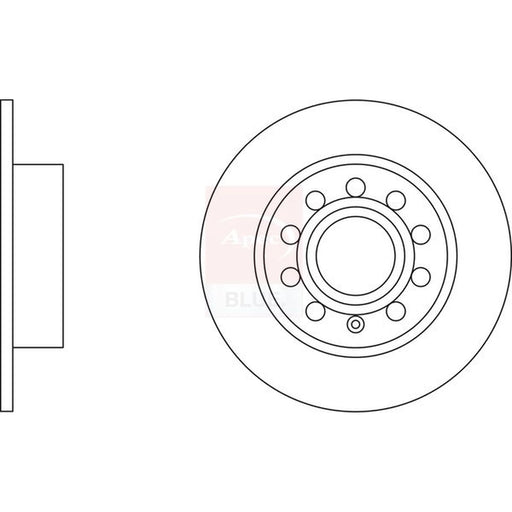 Apec 2 x Solid Rear Brake Discs SDK6087
