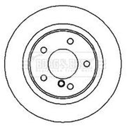 Borg & Beck 2 x Vented Rear Brake Discs BBD4677