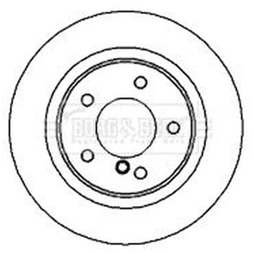 Borg & Beck 2 x Vented Rear Brake Discs BBD4677