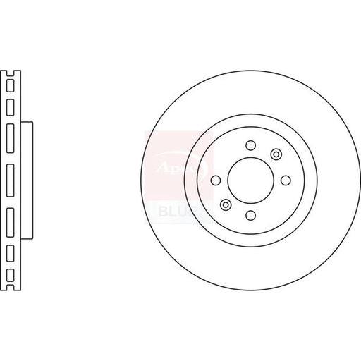 Apec 2 x Vented Front Brake Discs SDK7164