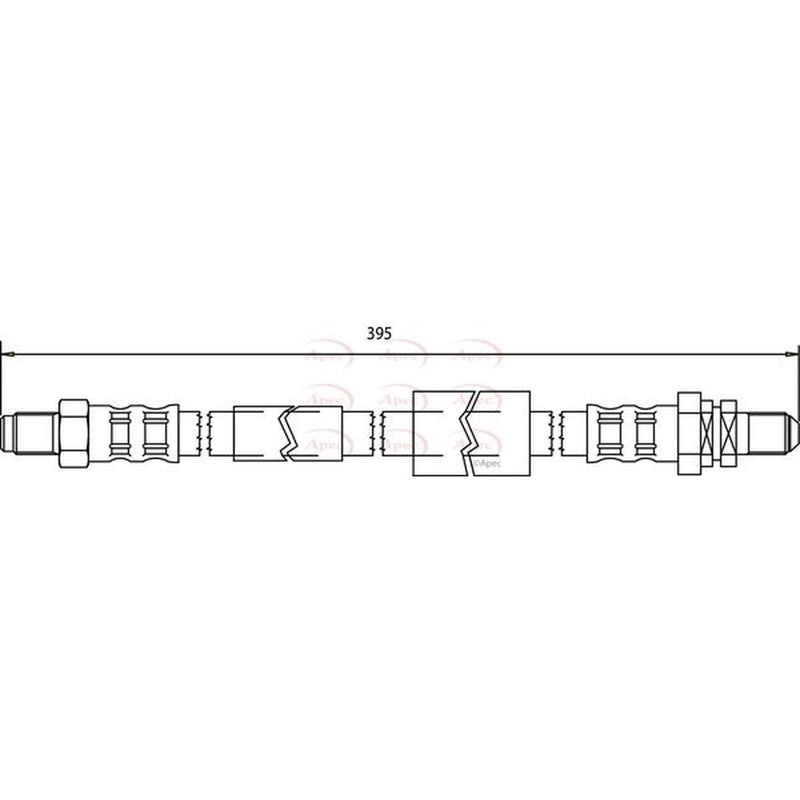 Apec Brake Hydraulic Hose Line Rear HOS3675