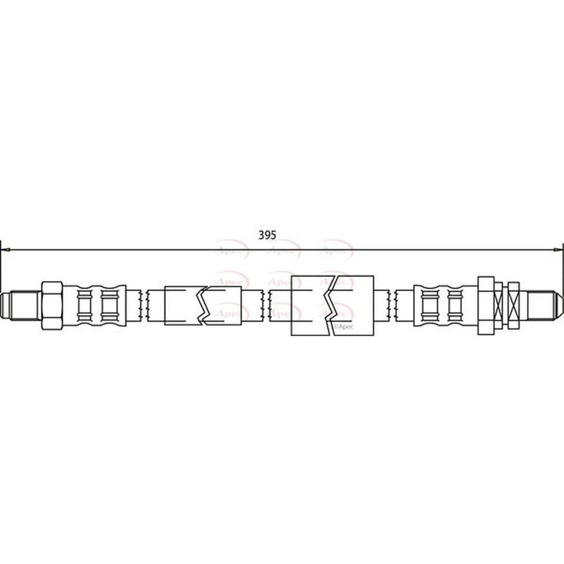 Apec Brake Hydraulic Hose Line Rear HOS3675