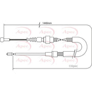Apec Handbrake Cable Left Rear CAB1013