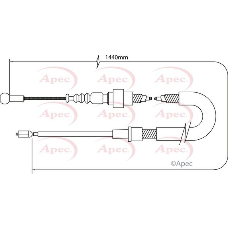 Apec Handbrake Cable Left Rear CAB1013