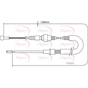 Apec Handbrake Cable Left Rear CAB1013