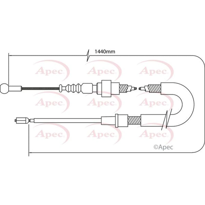 Apec Handbrake Cable Left Rear CAB1013