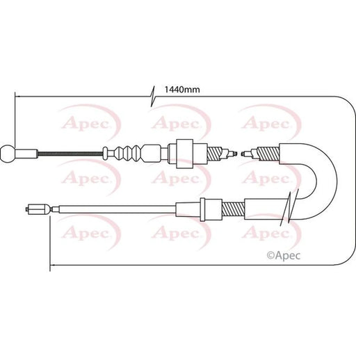 Apec Handbrake Cable Left Rear CAB1013