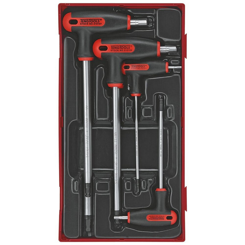 Teng Tools T-Handle Ball Point Hex Key Set AF 7 Pieces