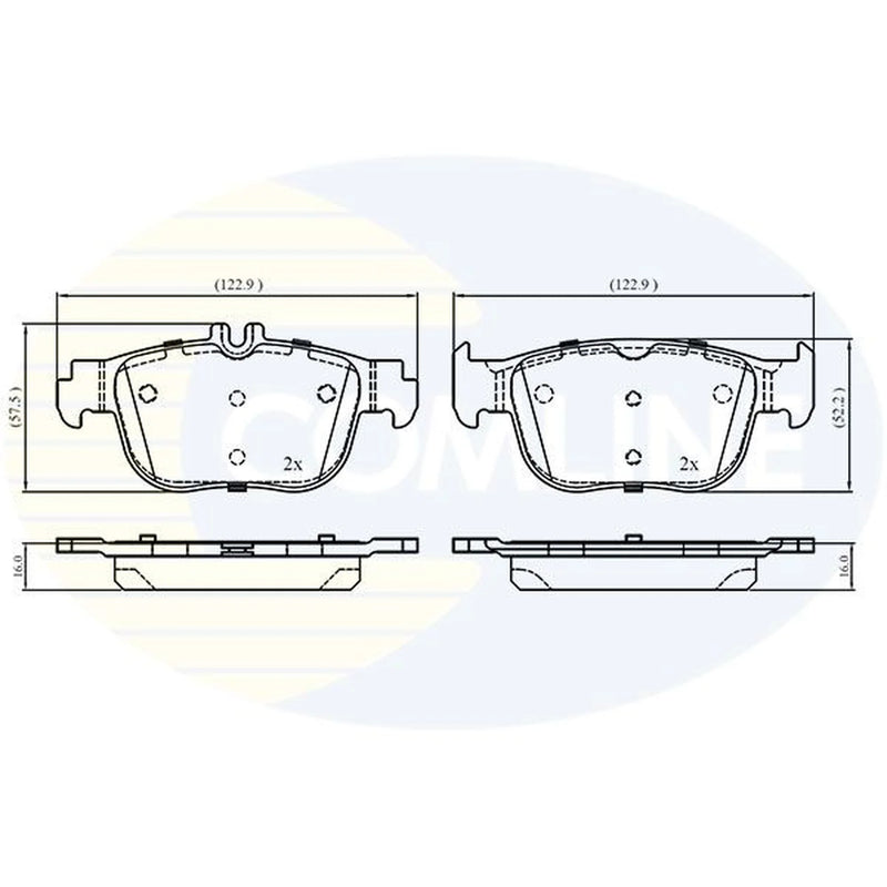 Comline 4 x Rear Brake Pad Set CBP02868