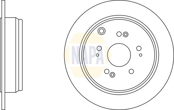 NAPA Rear Brake Solid Discs & Pads fits HONDA SUBARU