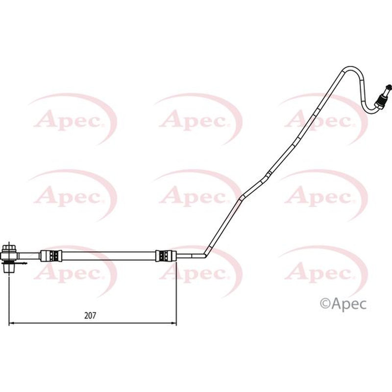 Apec Brake Hydraulic Hose Line Rear Right HOS4137
