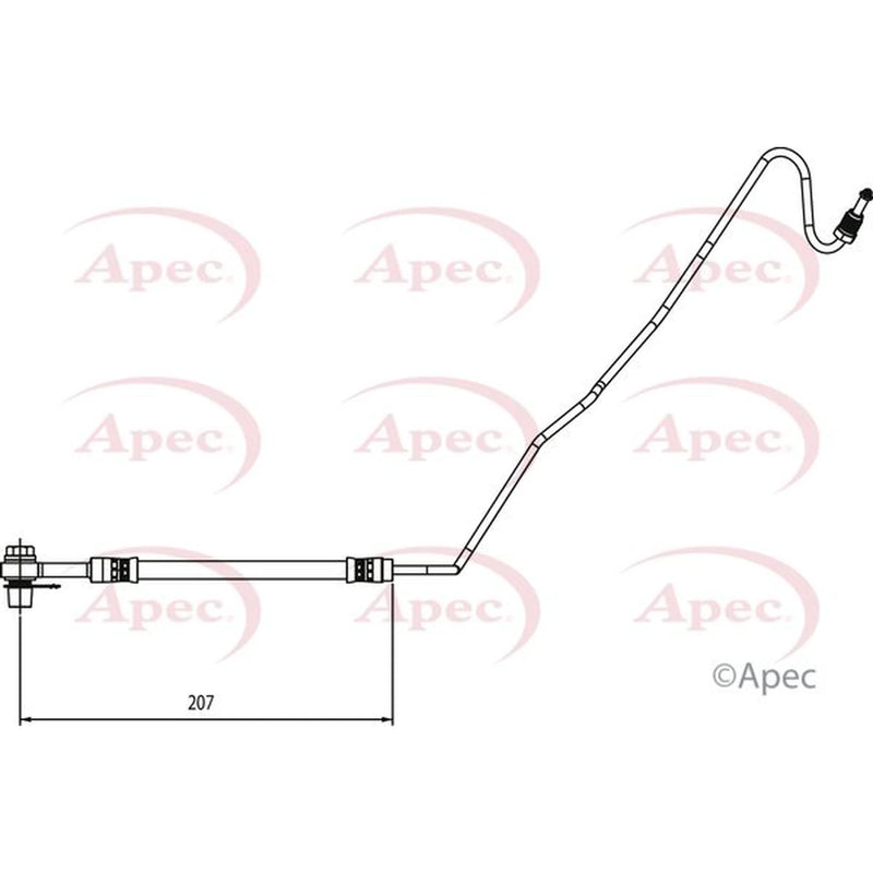 Apec Brake Hydraulic Hose Line Rear Right HOS4137