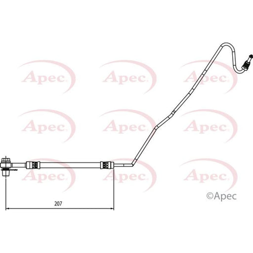 Apec Brake Hydraulic Hose Line Rear Right HOS4137