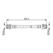 Bosch Brake Hydraulic Hose Line Rear Left 1 987 481 873