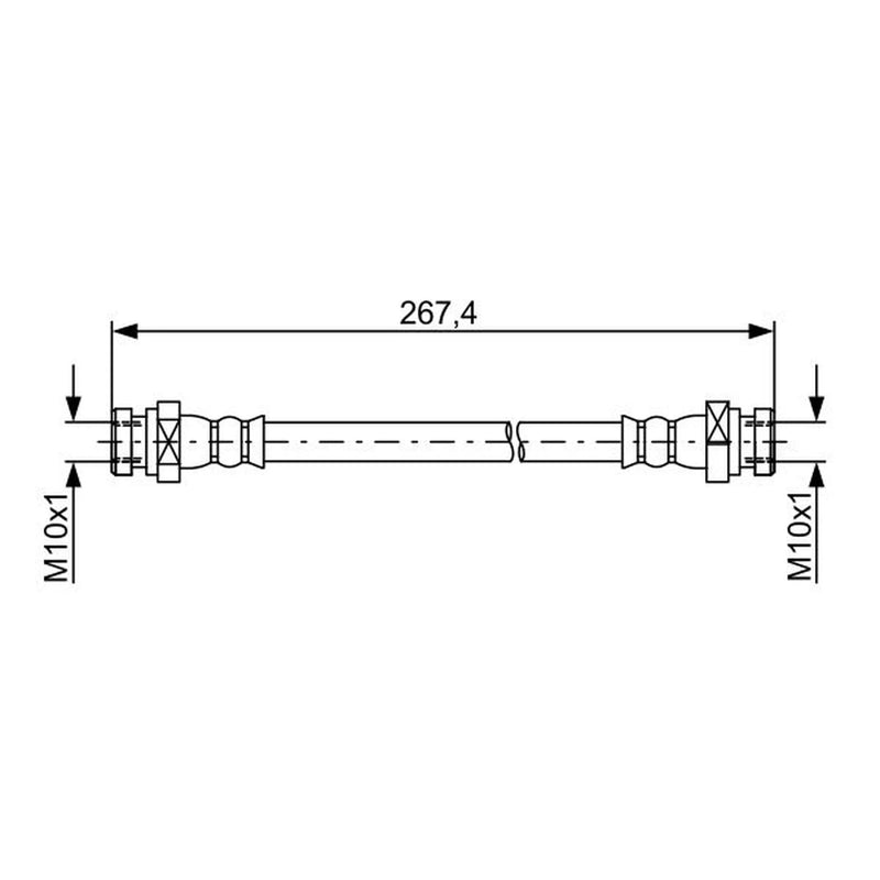 Bosch Brake Hydraulic Hose Line Rear Left 1 987 481 873