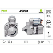 Valeo Starter Motor 12V 0.85kW 8 Teeth 438081