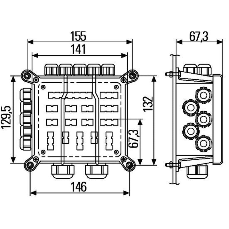 Hella Distributor Box 8JE 340 151-001 1141402-5 8JE 340 151-001