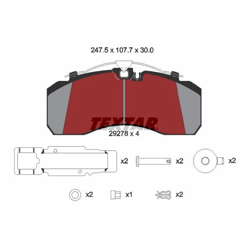 Textar Front Brake Pad Set 2927801