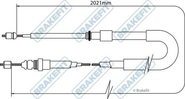 Apec Handbrake Cable Left Rear fits Renault Megane II 2002-2009