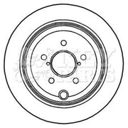 Key Parts 2 x Solid Rear Brake Discs KBD4756