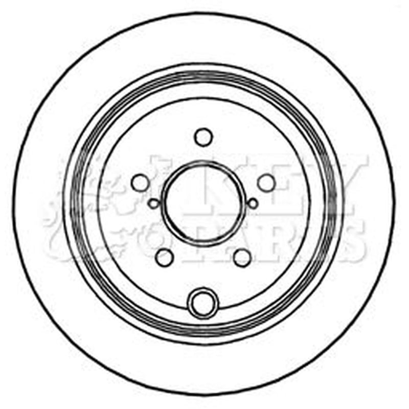 Key Parts 2 x Solid Rear Brake Discs KBD4756