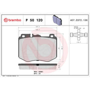 Brembo 4 x Front Brake Pad Set P50120