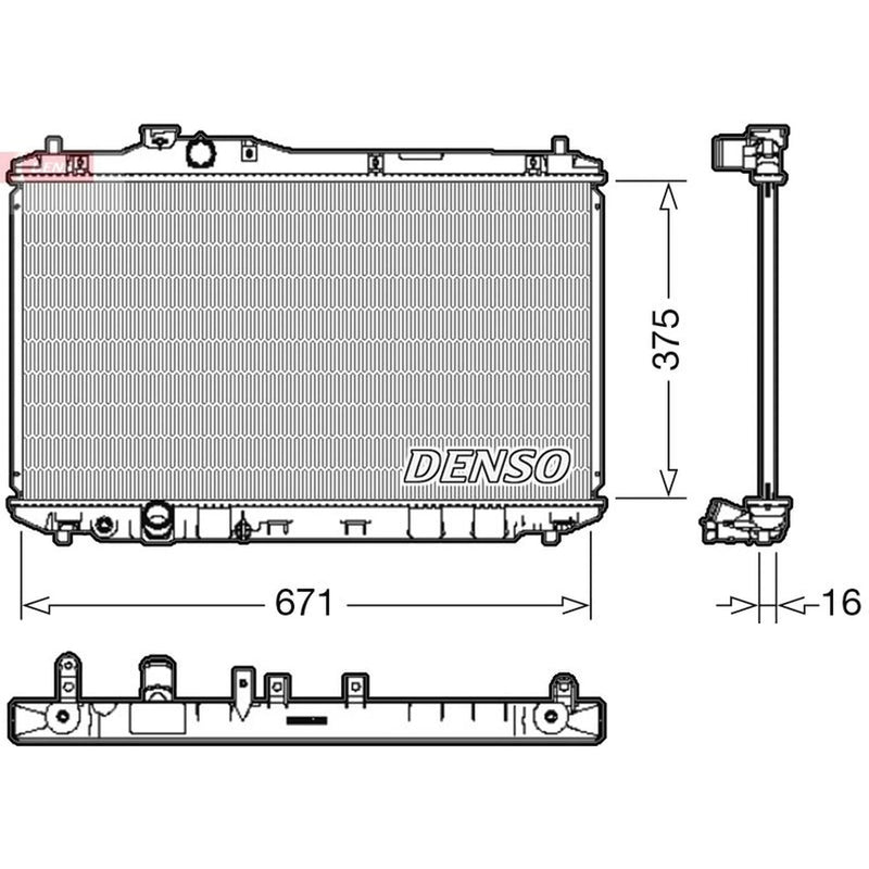 Denso Engine Radiator DRM40037